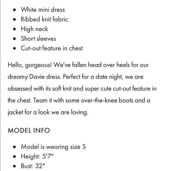 Selfie Leslie mini white dress - Picture 2 of 4